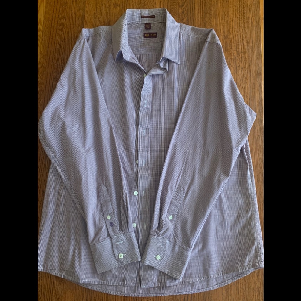 Purple Striped “Izod” Dress Shirt